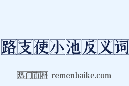 路支使小池反义词是什么意思的图片